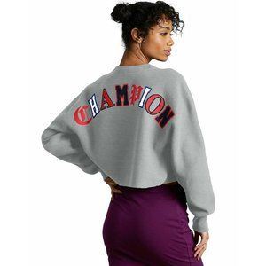 NEW NWT Champion Sweatshirt Crop Cut Off Reverse W